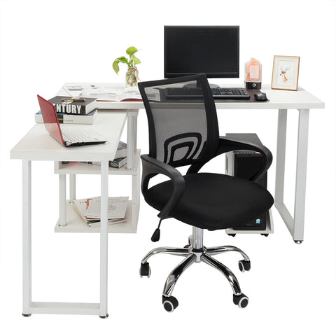 Mesh Back Gas Lift Adjustable Office Swivel Chair Black  Bürostuhl, Ergonomisch Schreibtischstuhl, Mesh Computerstuhl mit Einstellbare Kopfstütze Armlehnen, Höhenverstellung und Wi