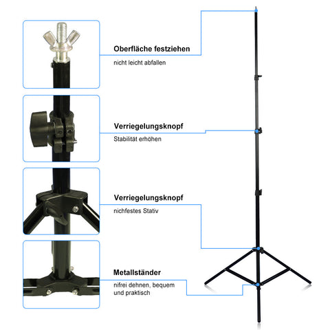 2*3m Hintergrundhalterung Set 3 Hintergrundsklammern