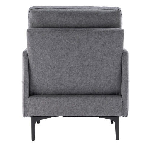 Lounge Chair, Comfy Single Sofa Accent Chair for Bedroom Living Room Guestroom, Dark Grey