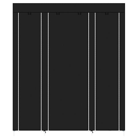 69" Portable Clothes Closet Wardrobe Storage Organizer with Non-Woven Fabric Quick and Easy to Assemble Extra Strong and Durable Black