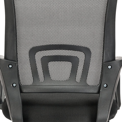 Mesh Back Gas Lift Adjustable Office Swivel Chair Black  Bürostuhl, Ergonomisch Schreibtischstuhl, Mesh Computerstuhl mit Einstellbare Kopfstütze Armlehnen, Höhenverstellung und Wi