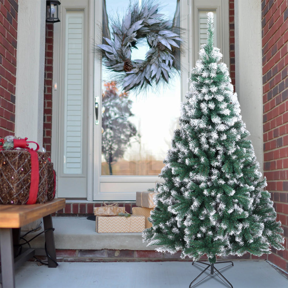 7FT Spray White PVC Christmas Tree 870 Branches