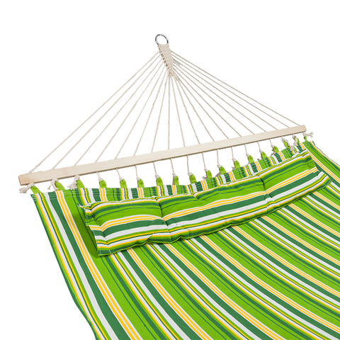 Stylish Printing Style Hammock Beach Swing Double Beds for Outdoor Camping Travel Green