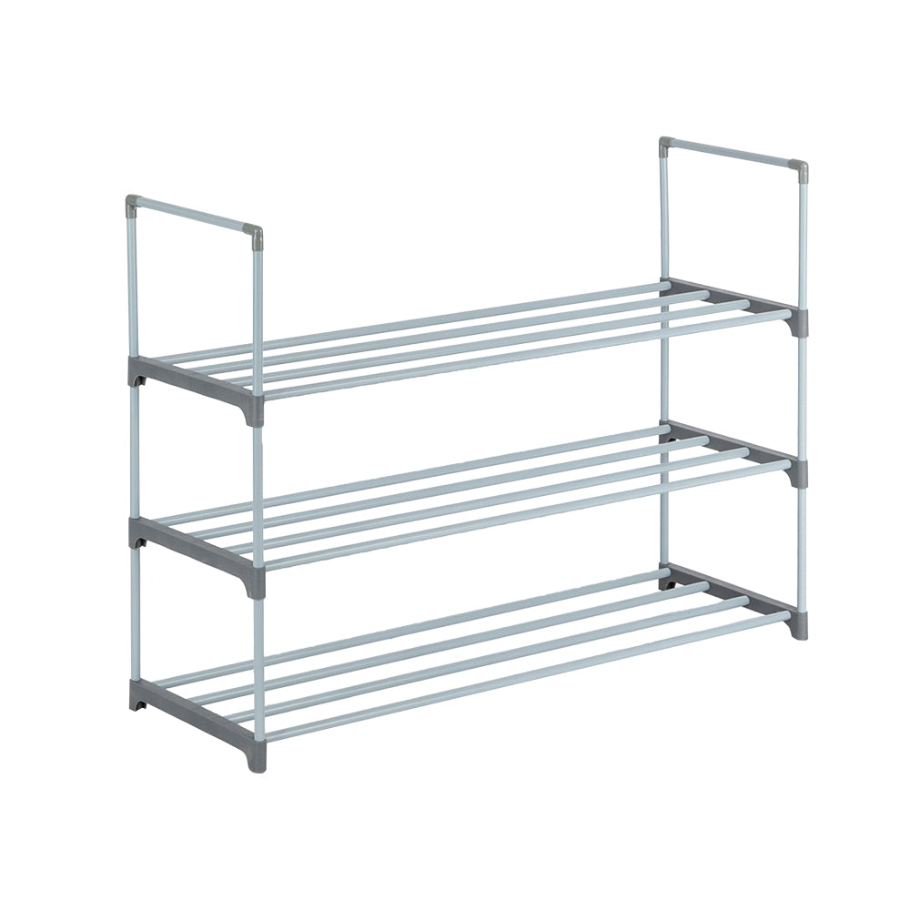 3 Tiers Shoe Rack Shoe Tower Shelf Storage Organizer For Bedroom, Entryway, Hallway, and Closet Gray Color