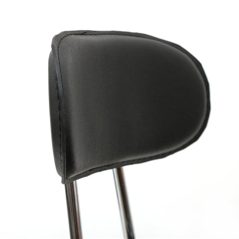 Round Shape Adjustable Salon Stool with Back and Line Black