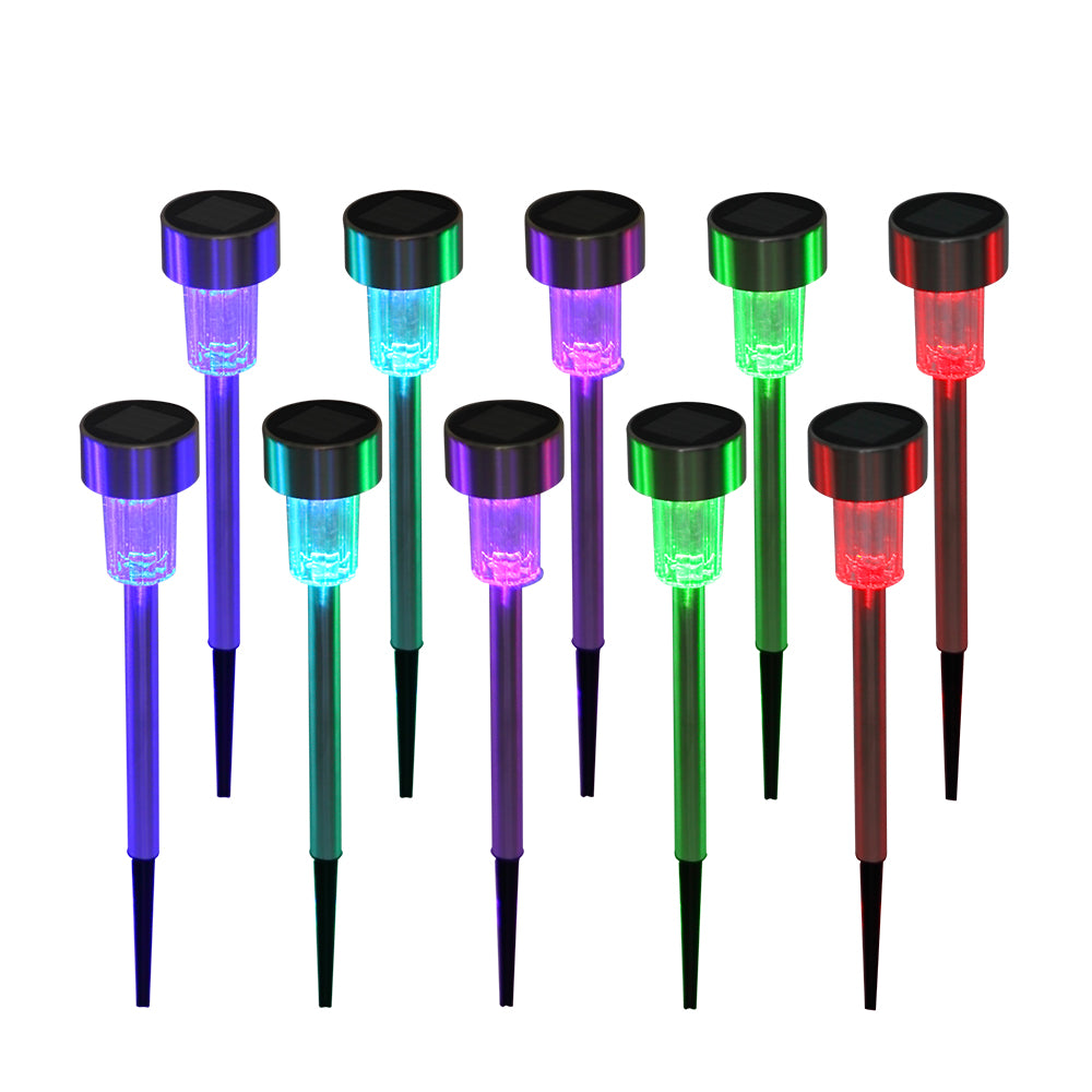 10pcs 5W High Brightness Solar Power LED Lawn Lamps with Lampshades Seven Color