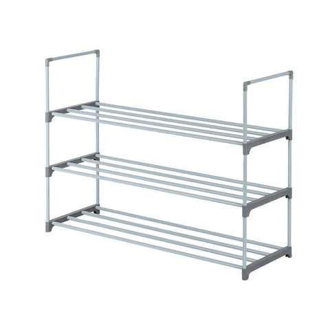 3 Tiers Shoe Rack Shoe Tower Shelf Storage Organizer For Bedroom, Entryway, Hallway, and Closet Gray Color