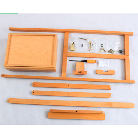 HJ-1A Beech Cabinet Easel Painting with Drawer Burlywood