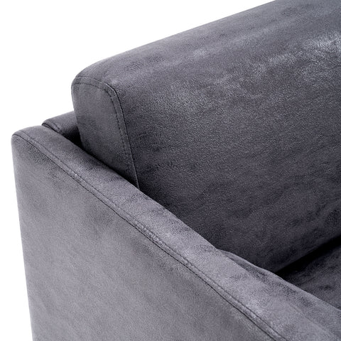 97*71*74cm 1.5 Seats Hot Stamping Cloth Surrounding Chair With Pillow Indoor Circle Chair Dark Grey