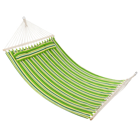 Stylish Printing Style Hammock Beach Swing Double Beds for Outdoor Camping Travel Green