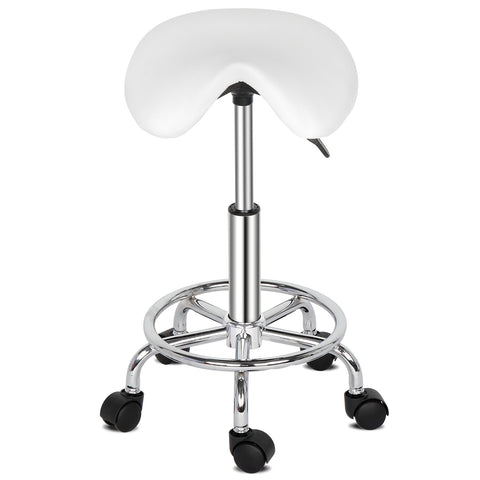 Saddle Stool Ha Ha Feet Rotation Bar Stool White