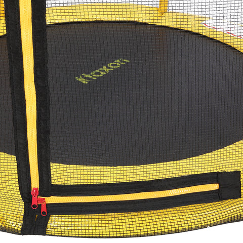 Ø 150cm Kindertrampolin, Gartentrampolin, Indoor/Outdoor Trampolin, mit gepolsterten Stangen und Sicherheitsnetz