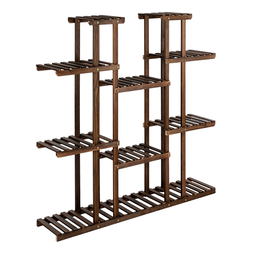 6-Story 11-Seat Indoor And Outdoor Multifunctional Carbonized Wood Plant Stand