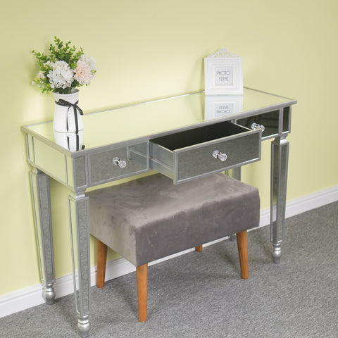 Three Drawers Mirror Table Dressing Table Console Table