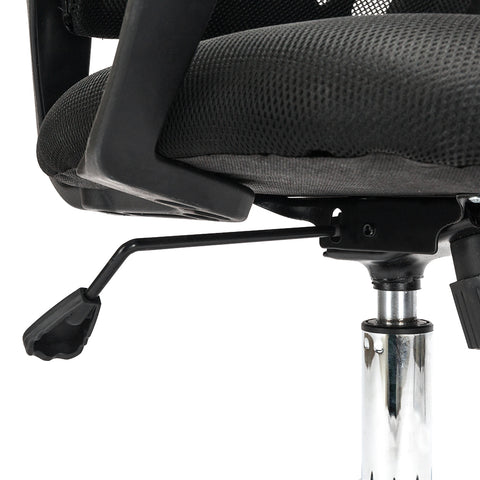 Mesh Back Gas Lift Adjustable Office Swivel Chair Black  Bürostuhl, Ergonomisch Schreibtischstuhl, Mesh Computerstuhl mit Einstellbare Kopfstütze Armlehnen, Höhenverstellung und Wi