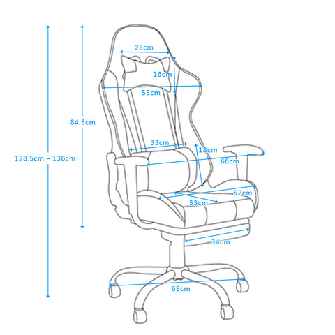 Home Office Chair Computer Chair Black&Red