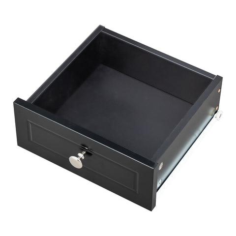 FCH 40*30*63cm Countryl Style MDF Spray Paint Curved Foot One Drawer One Door Night Table Black