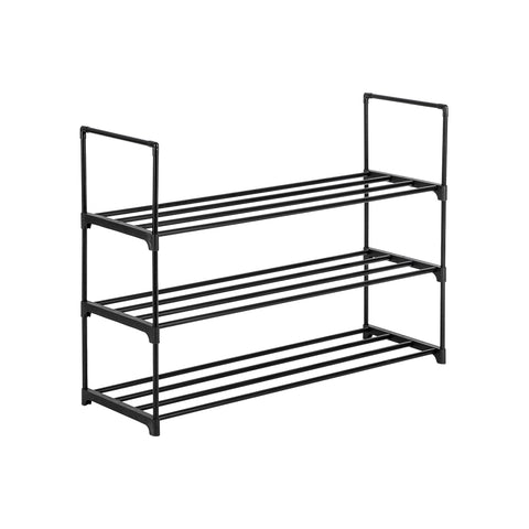 3 Tiers Shoe Rack Shoe Tower Shelf Storage Organizer For Bedroom, Entryway, Hallway, and Closet Black Color