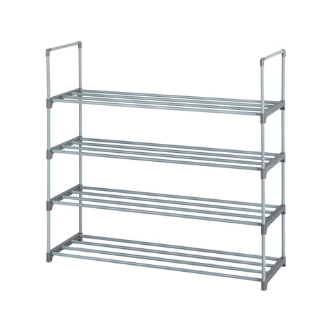 4 Tiers Shoe Rack Shoe Tower Shelf Storage Organizer For Bedroom, Entryway, Hallway, and Closet Gray Color