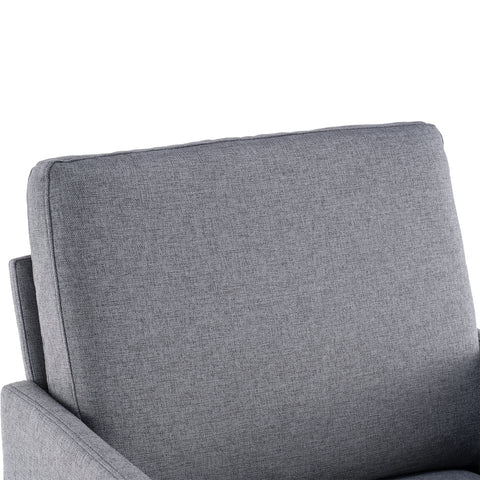 Lounge Chair, Comfy Single Sofa Accent Chair for Bedroom Living Room Guestroom, Dark Grey