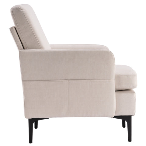 Lounge Chair, Comfy Single Sofa Accent Chair for Bedroom Living Room Guestroom, Beige