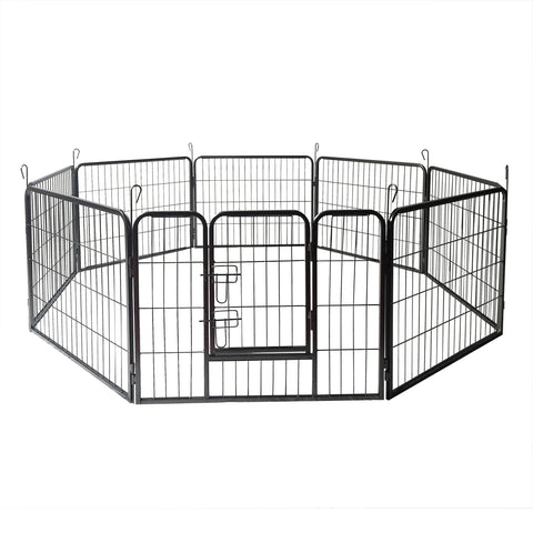 24" Dog Pet Playpen Heavy Duty Metal Exercise Fence Hammigrid 8 Panel Silver