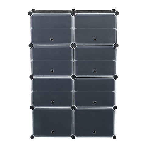 7-Tier Portable 28 Pair Shoe Rack Organizer 14 Grids Tower Shelf Storage Cabinet Stand Expandable for Heels, Boots, Slippers, Black