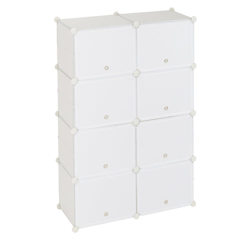 7-Tier Portable 28 Pair Shoe Rack Organizer 14 Grids Tower Shelf Storage Cabinet Stand Expandable for Heels, Boots, Slippers, White