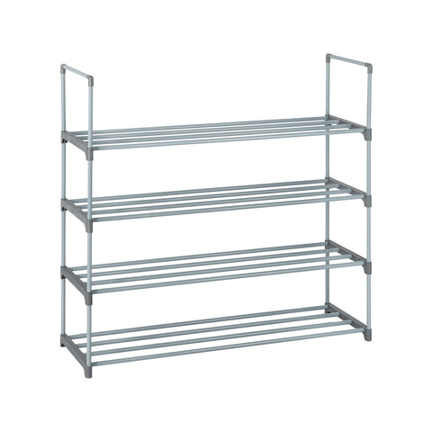 4 Tiers Shoe Rack Shoe Tower Shelf Storage Organizer For Bedroom, Entryway, Hallway, and Closet Gray Color