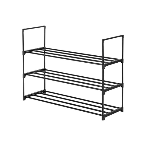 3 Tiers Shoe Rack Shoe Tower Shelf Storage Organizer For Bedroom, Entryway, Hallway, and Closet Black Color