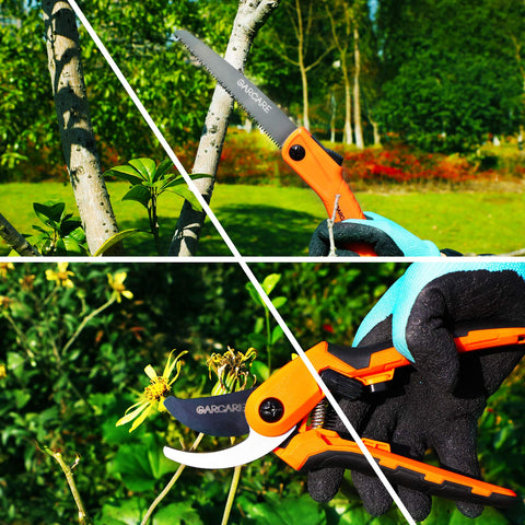 4pcs/set Garden Heage Shears Tree Loppers Heavy Duty SK5 High Carbon Blade